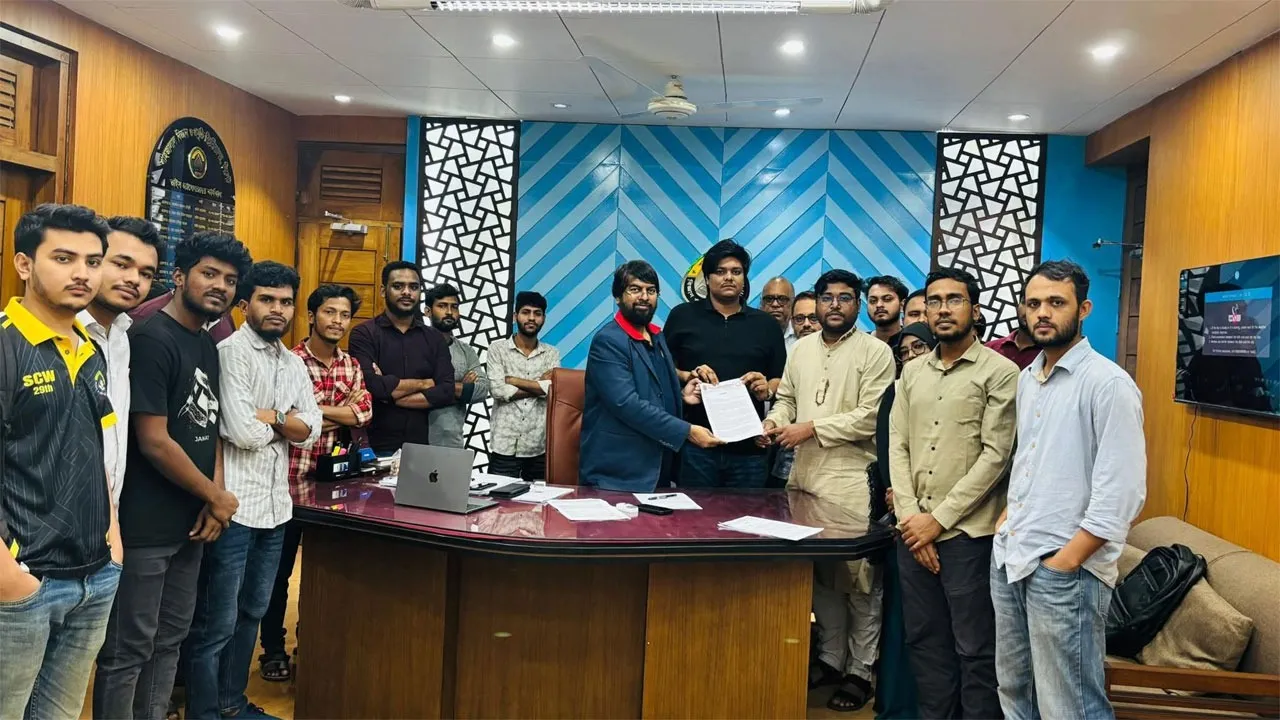 শাবিপ্রবিতে ৪ দফা দাবিতে ছাত্রদলের স্মারকলিপি