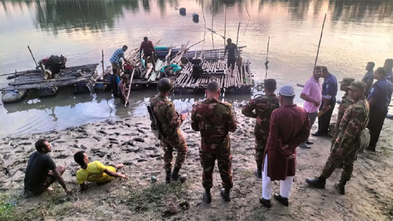 সাঘাটায় সেনাবাহিনীর অভিযানে অবৈধ ড্রেজার মেশিন জব্দ, গ্রেফতার ৬