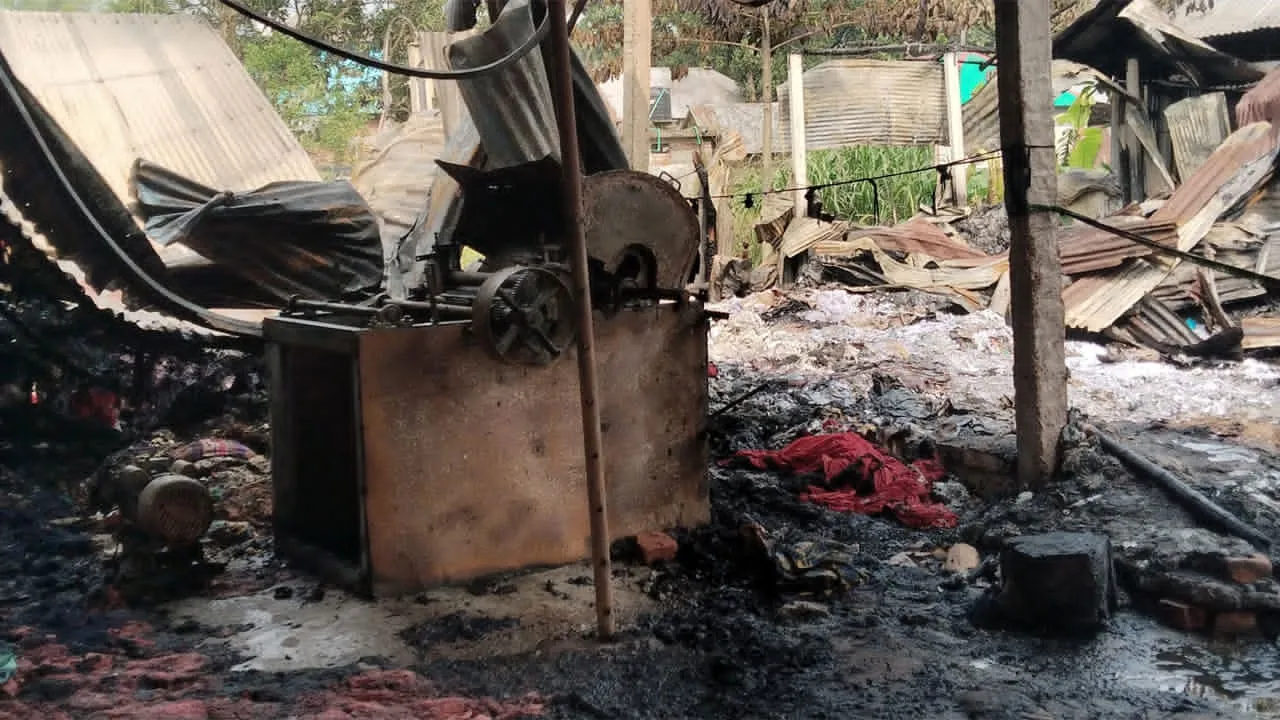 সৈয়দপুরে আগুন ক্ষতিগ্রস্ত ৫ দোকান