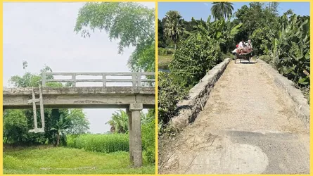 সালথায় ৬০ বছরের পুরনো সেতু এখন মরণফাঁদ