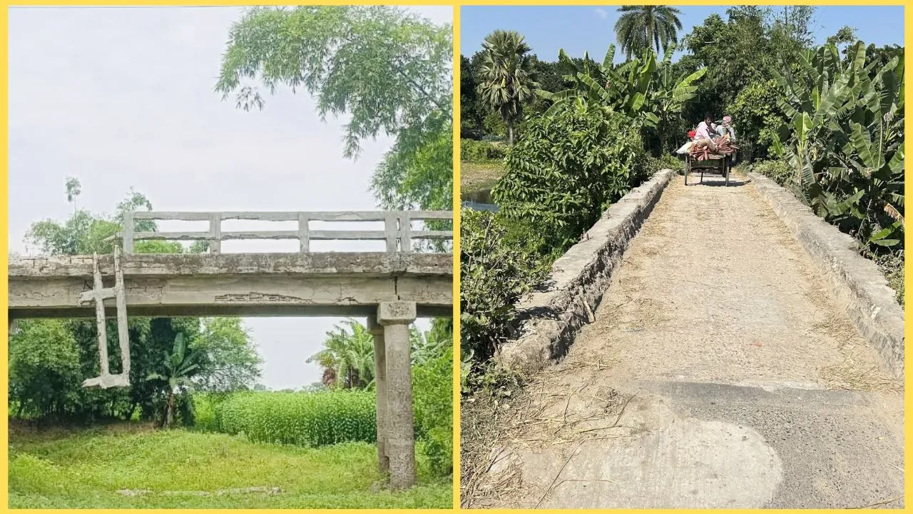সালথায় ৬০ বছরের পুরনো সেতু এখন মরণফাঁদ