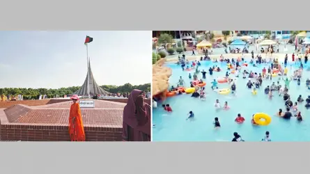 সাভারে বিনোদন পার্কগুলোতে উপচে পড়া ভিড়