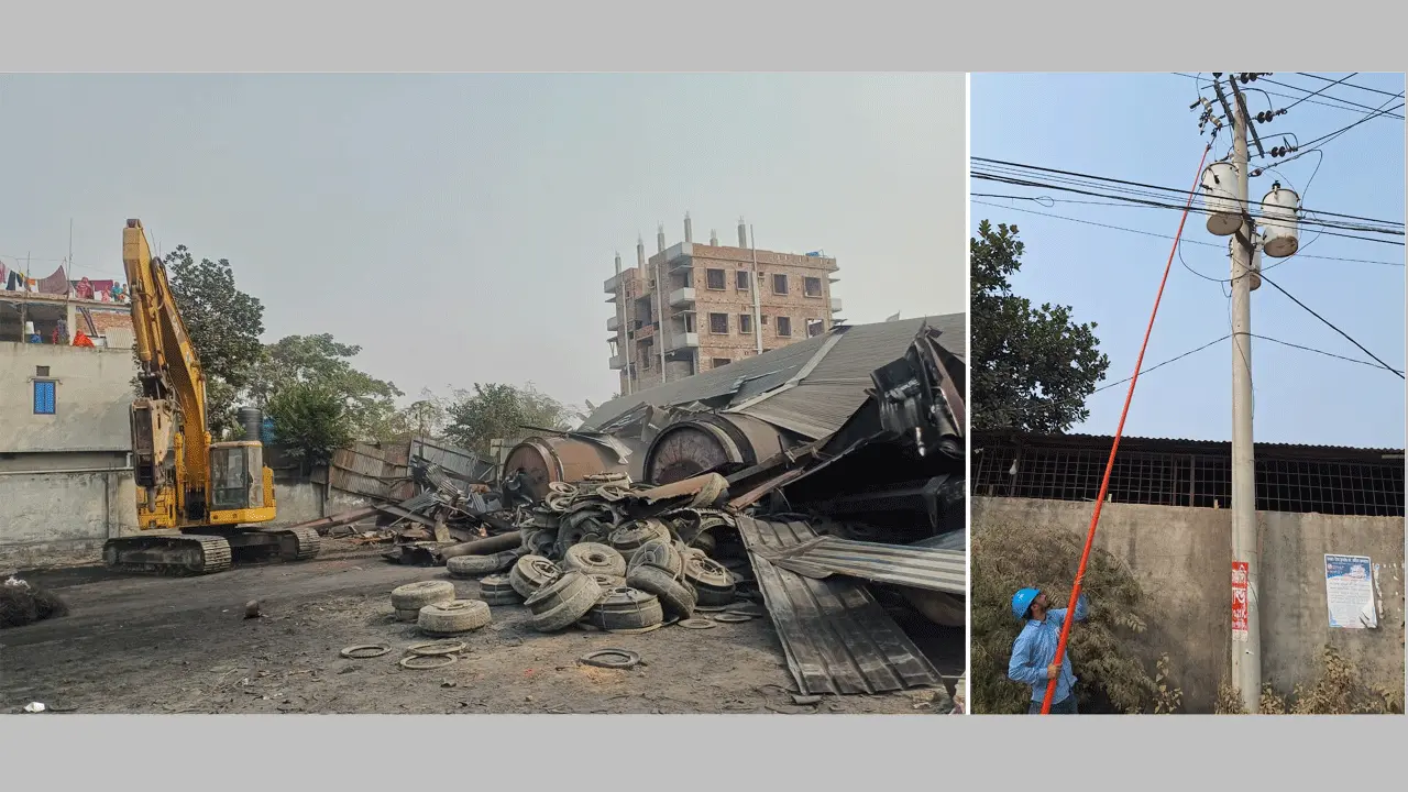 সাভারে অবৈধ সীসা ও পাইরোলাইসিস কারখানায় অভিযান