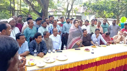বিএনপি নেতার বাড়িতে শামা ওবায়েদ