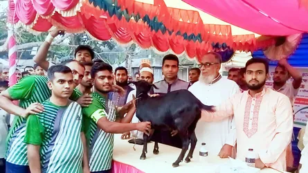 শিবগঞ্জে বিবাহিত বনাম অবিবাহিতদের ফুটবল প্রীতি টুর্নামেন্ট অনুষ্ঠিত