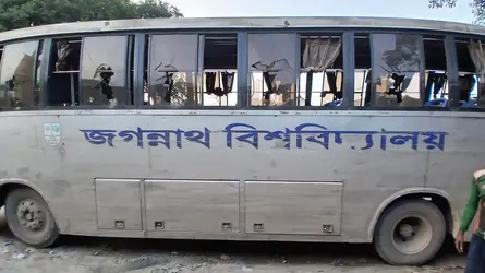সিংগাইরে জগন্নাথ বিশ্ববিদ্যালয়ের বাসে হামলার ঘটনায় মামলা