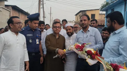 সৈয়দপুর বিসিক শিল্প নগরী পরিদর্শনে শিল্পমন্ত্রী খন্দকার আব্দুল মুক্তাদীর