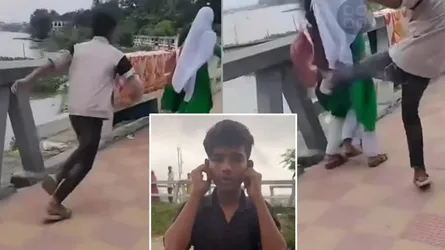 সোনারগাঁওয়ে স্কুলছাত্রীকে লাথি মারা সেই কিশোর আটক