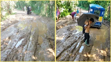 দোয়ারাবাজারে তিন গ্রামের মানুষের গলার কাঁটা ৩ কিলোমিটার কাঁচা রাস্তা