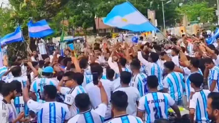 আর্জেন্টিনার সমর্থনে সুনামগঞ্জে মোটরসাইকেল শোভাযাত্রা