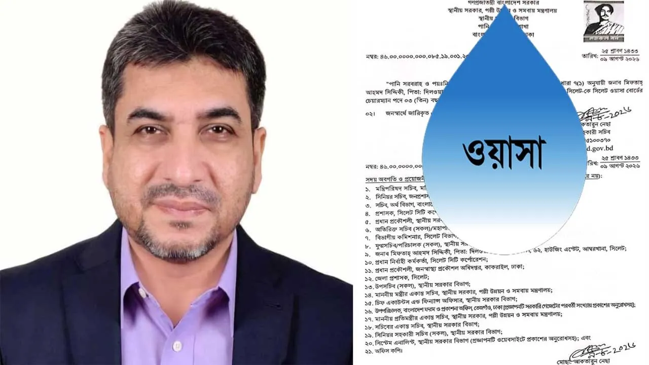 সিলেট ওয়াসার চেয়ারম্যান মিফতাহ্ সিদ্দিকী