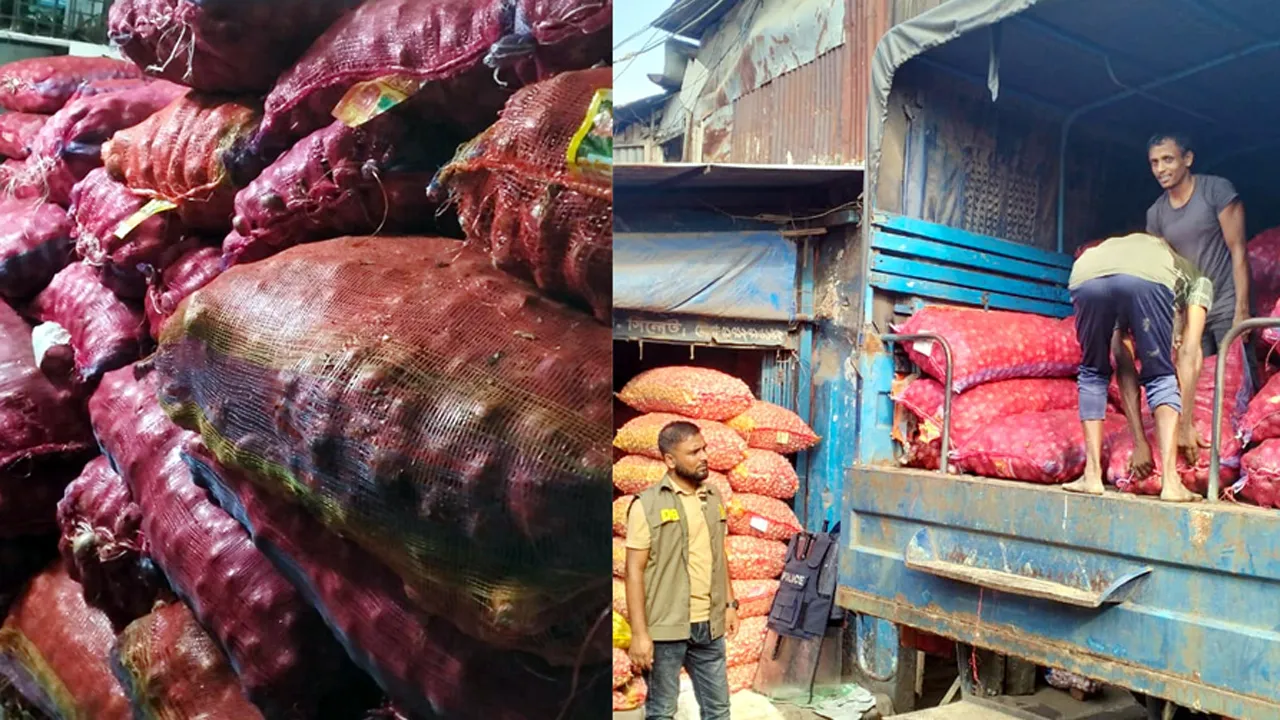 সিলেটে ৫১৩ বস্তা ভারতীয় পেঁয়াজ জব্দ