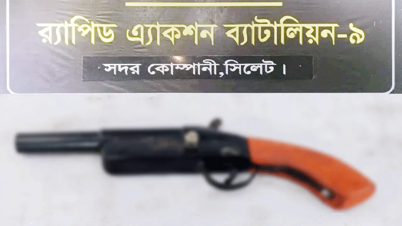 সিলেটে র‌্যাবের অভিযানে আগ্নেয়াস্ত্র উদ্ধার