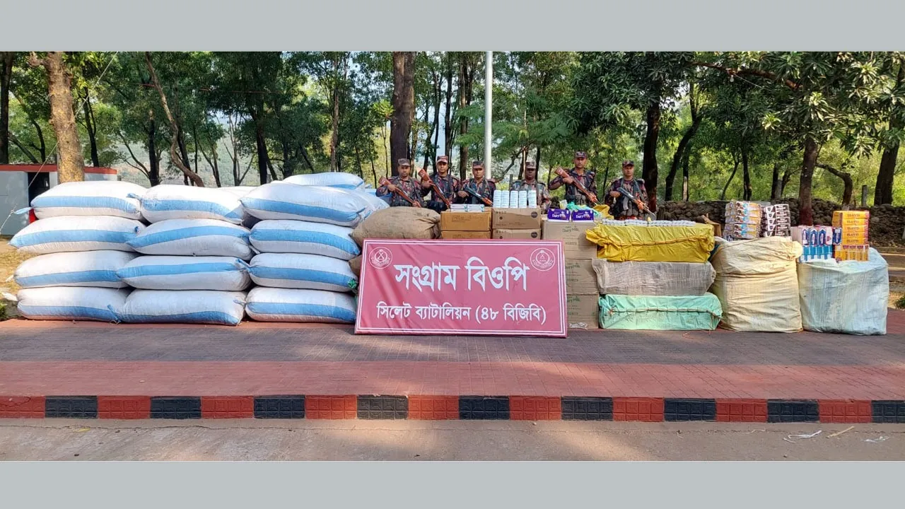 সিলেট সীমান্তে প্রায় ২ কোটি টাকার পণ্য জব্দ