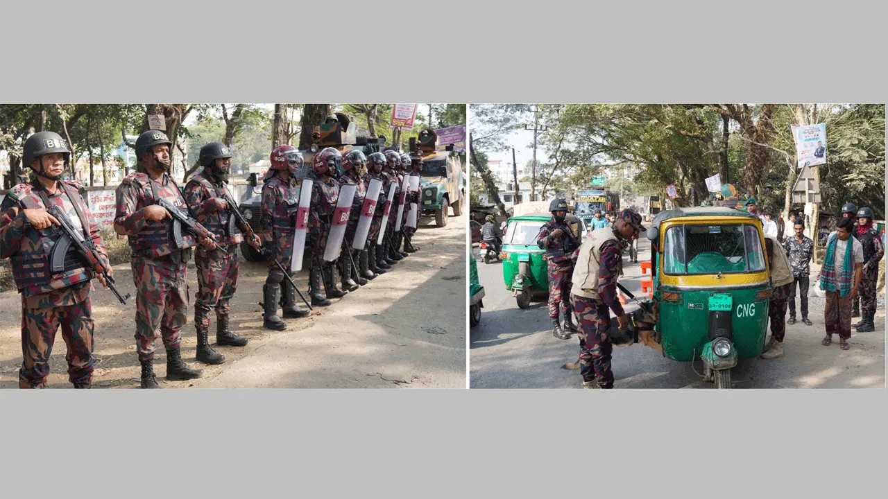 সিলেটের ১৯ আসনে নির্বাচনি টহলে নামল ৯০ প্লাটুন বিজিবি