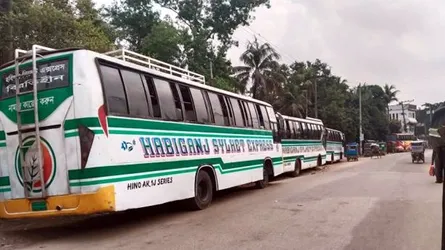 সিলেটে হবিগঞ্জ-মৌলভীবাজার রুটে ২ দিন ধরে বাস চলাচল বন্ধ