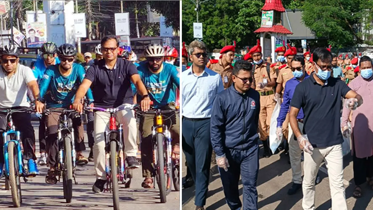 সিলেটে সাইক্লিং ও পরিচ্ছন্নতা কর্মসূচির উদ্বোধন