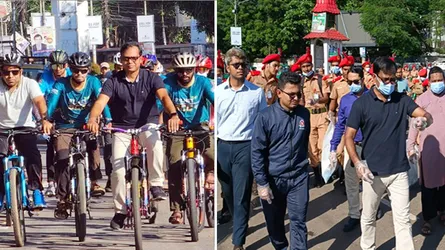 সিলেটে সাইক্লিং ও পরিচ্ছন্নতা কর্মসূচির উদ্বোধন
