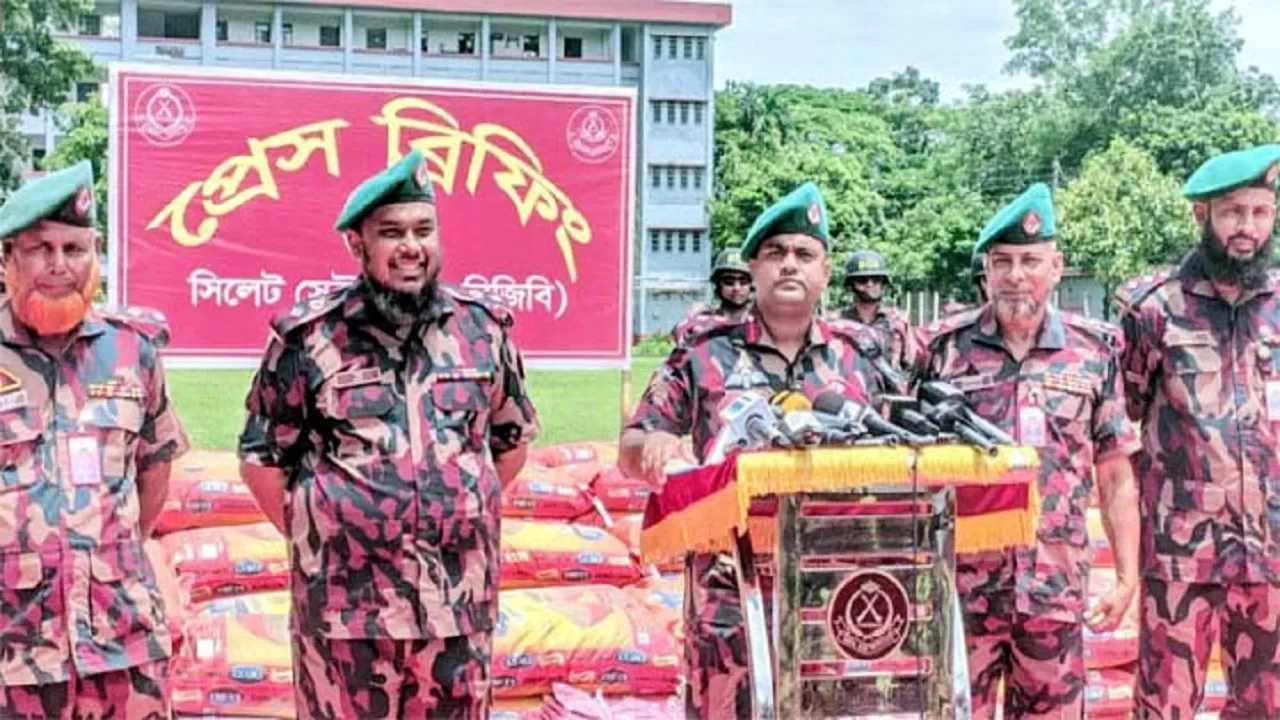 ৩ মাসে সিলেট সীমান্তে বিজিবির ৫৭ কোটি টাকার ভারতীয় পণ্য জব্দ