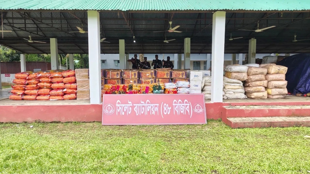 সিলেট সীমান্তে ৩ দিনে ৩ কোটি টাকার চোরাইপণ্য জব্দ