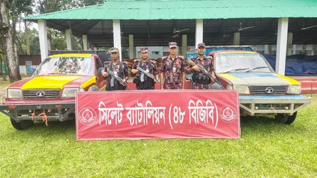 সিলেটে ১ কোটি ৮৫ লাখ টাকার ভারতীয় চোরাই পণ্য জব্দ