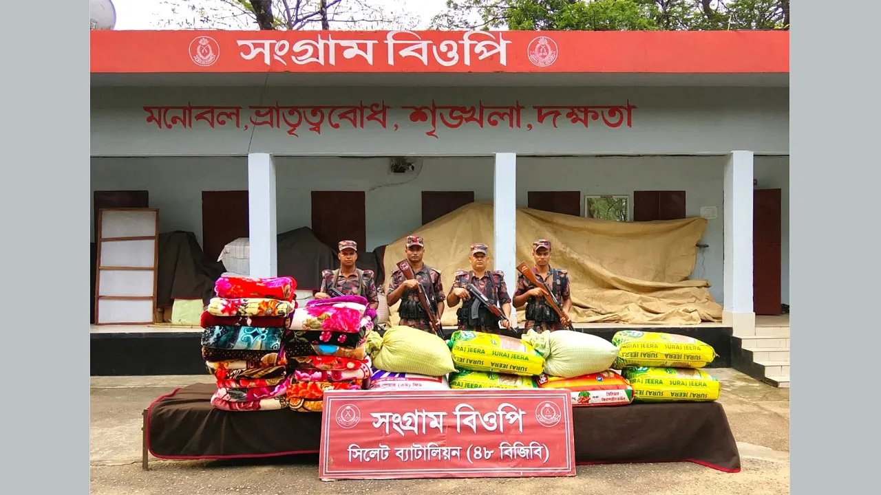 সিলেটে ৫৭ লাখ টাকার ভারতীয় মালামাল জব্দ
