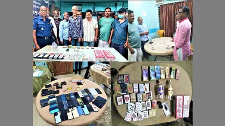 টাঙ্গাইলে জুয়ার আসর থেকে বিএনপি নেতাসহ আটক ৩৪