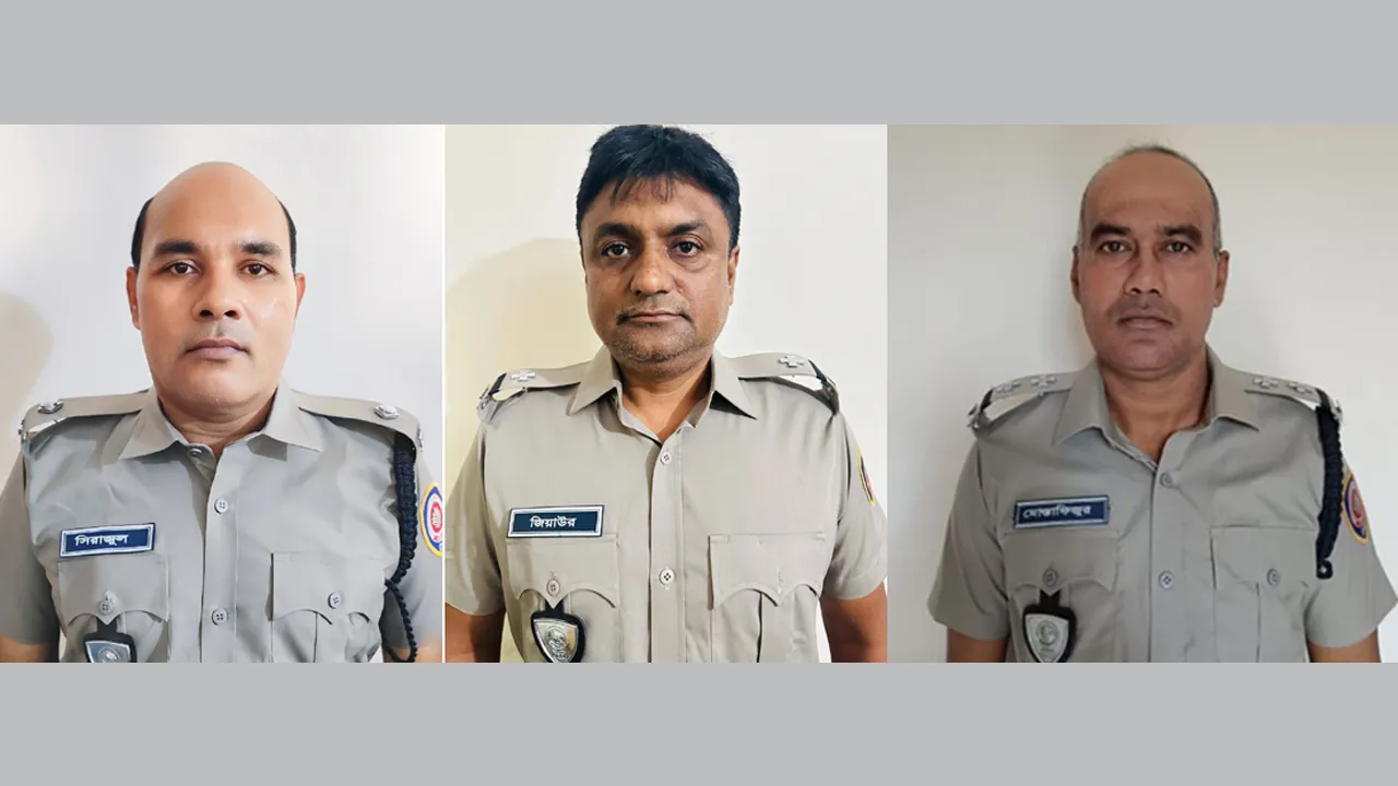 মাদকবিরোধী অভিযানে গিয়ে অর্থ লুট : ৩ কর্মকর্তা সাময়িক বরখাস্ত