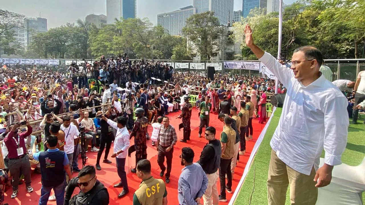 দেশ পুনর্গঠনে ধানের শীষে ভোট চাইলেন তারেক রহমান