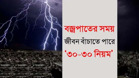বজ্রপাতের সময় জীবন বাঁচাতে পারে ‘৩০-৩০ নিয়ম’