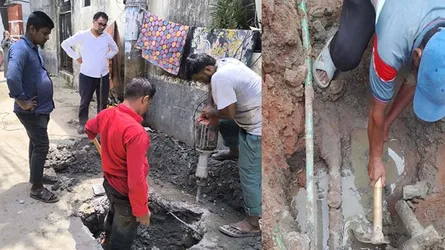 অবৈধ গ্যাস সংযোগের বিরুদ্ধে তিতাস গ্যাসের অভিযান