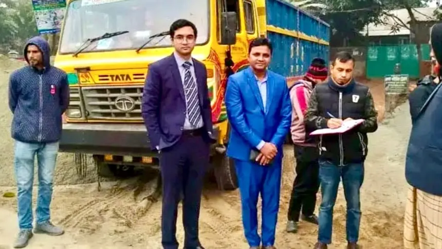 অতিরিক্ত হর্ন বাজানোর অভিযোগে ট্রাকচালককে জরিমানা