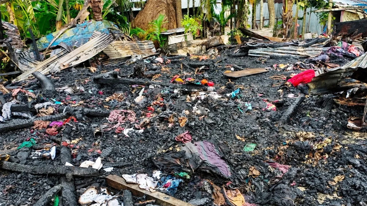 লালমোহনে সহোদর ভাইয়ের দুই বসতঘর পুড়ে ছাই