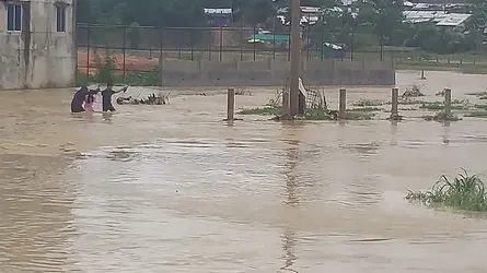 উখিয়ায় দিনভর বৃষ্টিতে জলাবদ্ধতা, দুর্ভোগে স্থানীয় বাসিন্দারা