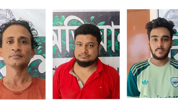 দেবিদ্বারে স্বেচ্ছাসেবক লীগ ও ছাত্রলীগের ৩ নেতা গ্রেফতার