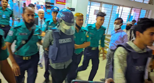পুলিশের নামে চাঁদা দাবির মামলায় ছাত্রলীগের কেন্দ্রীয় সহ-সম্পাদক রিমান্ড শেষে কারাগারে