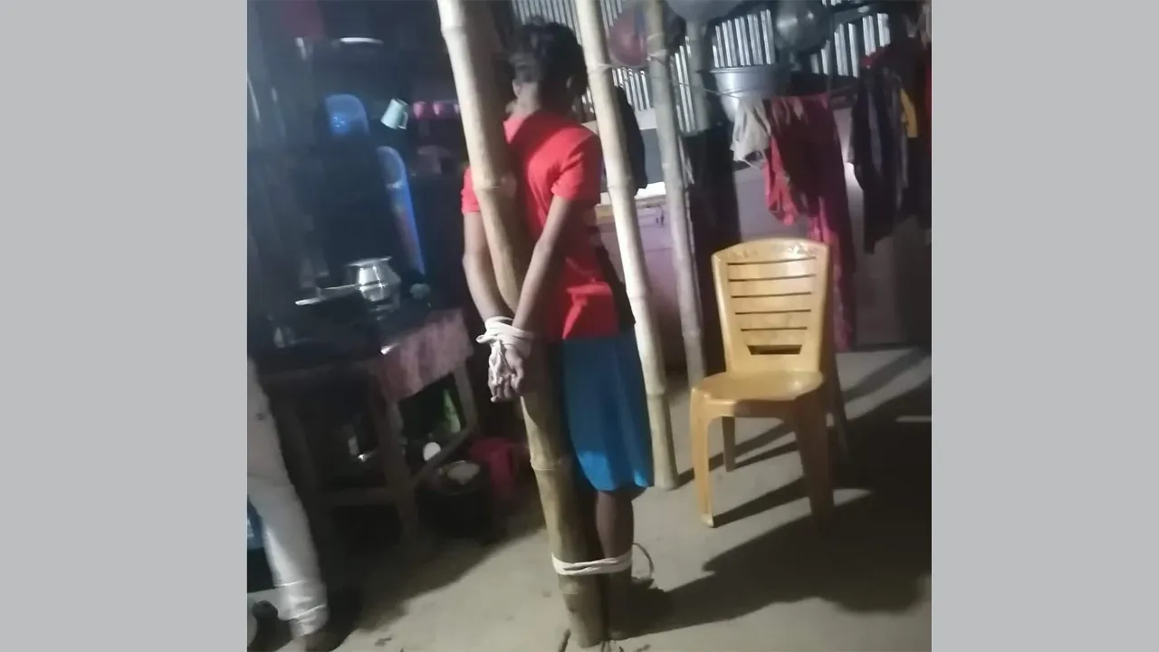 মাদক কারবারে বাধা দেয়ায় স্ত্রী-সন্তানকে খুঁটিতে বেঁধে নির্যাতন