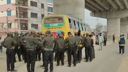 ব্রাহ্মণবাড়িয়ায় বাস দুর্ঘটনায় আহত ১১ আনসার