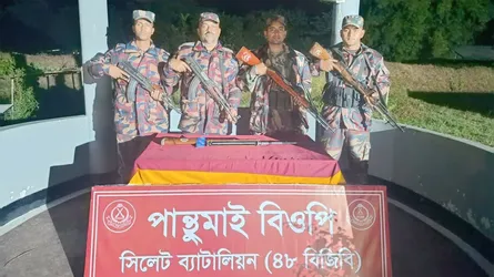 সিলেট সীমান্তে ভারতীয় এয়ারগান উদ্ধার