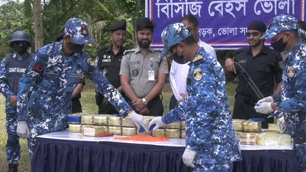 ভোলায় ৯ কোটি টাকার ইয়াবা ধ্বংস