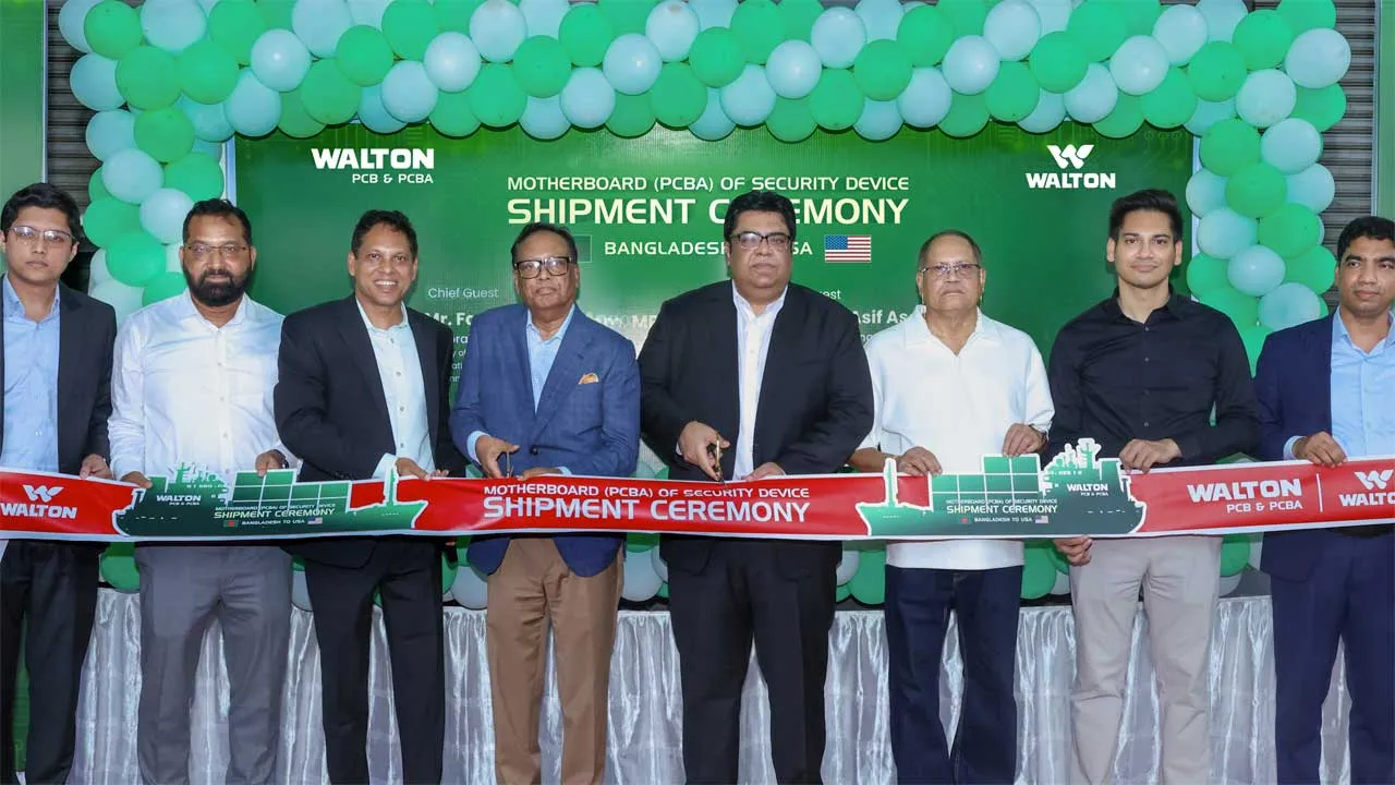 যুক্তরাষ্ট্রে ওয়ালটনের পিসিবিএ রপ্তানি উদ্বোধন আইসিটি উপদেষ্টার