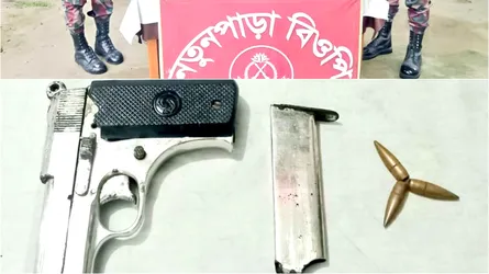 জীবননগর সীমান্তে বিদেশী পিস্তলসহ ম্যাগাজিন ও গুলি উদ্ধার