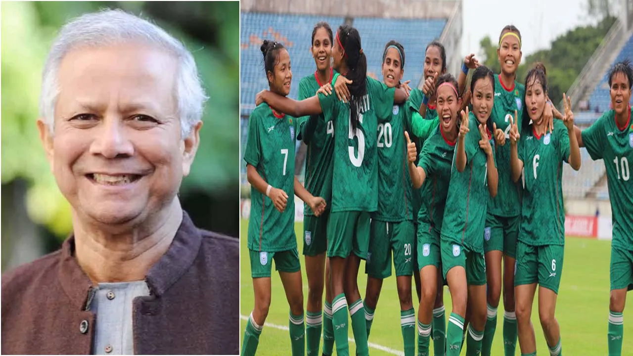 নারী ফুটবল দলকে প্রধান উপদেষ্টার অভিনন্দন