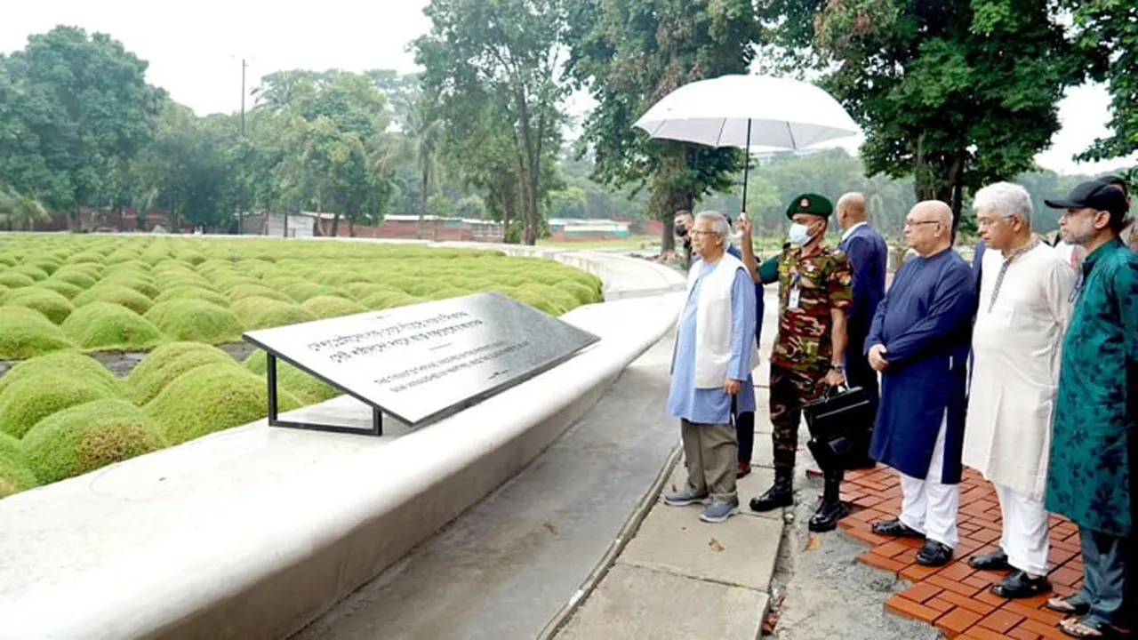 জুলাই স্মৃতি জাদুঘরের অগ্রগতি পরিদর্শন প্রধান উপদেষ্টার