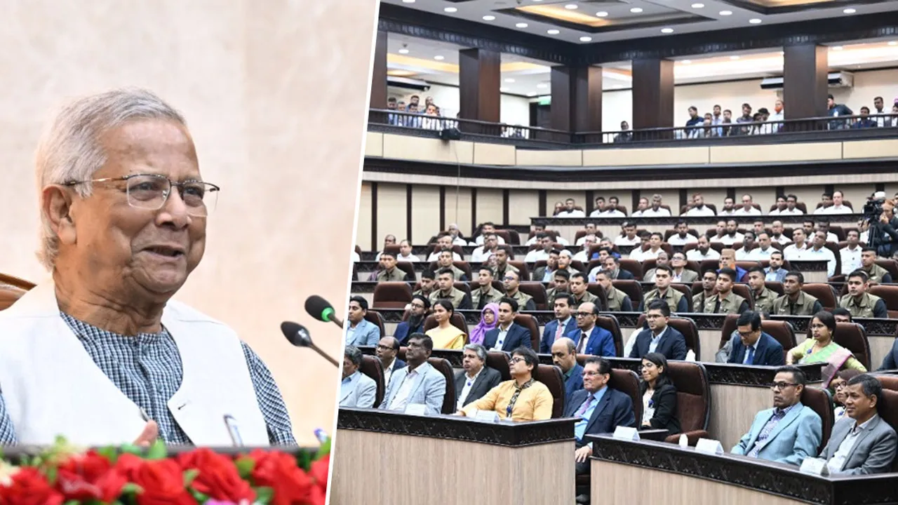 নিজ কার্যালয়ে প্রধান উপদেষ্টার বিদায়ী ভাষণ