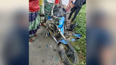 ট্রাক-মোটরসাইকেলের মুখোমুখি সংঘর্ষে ২ বন্ধু নিহত