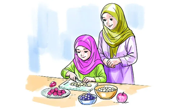 ইফতারে বোনের জন্য ফলের সালাদ : রহিমা আক্তার মৌ