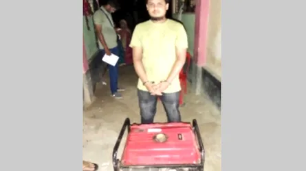 গোয়ালন্দে নুরুা পাগলার আস্তানা থেকে লুট হওয়া জেনারেটরসহ যুবক আটক