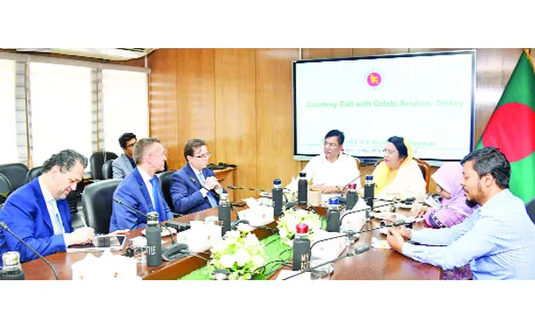 বিমান বন্দরে সেবার  মান উন্নয়নে কাজ করার আগ্রহ তুর্কী প্রতিষ্ঠানের
