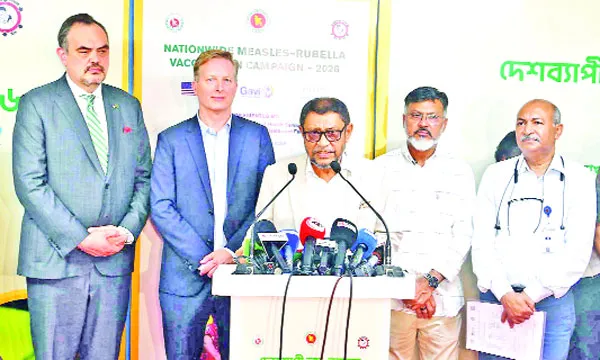 হামের কারণে জরুরি অবস্থা ঘোষণার  পরিস্থিতি হয়নি : স্বাস্থ্যমন্ত্রী